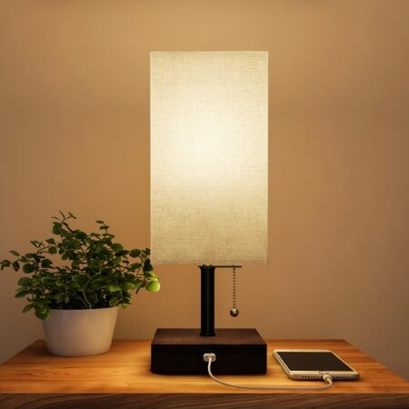 Hastings Home Minimalist LED Lamp with USB Port 829183CXK